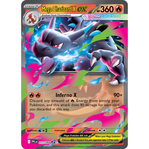 Mega Charizard X ex (013/094)  [ME02: Phantasmal Flames]