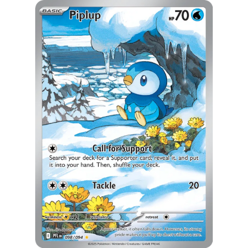 Piplup – Illustration Rare (Shiny) | Phantasmal Flames 098/094 | Pokémon Card Game