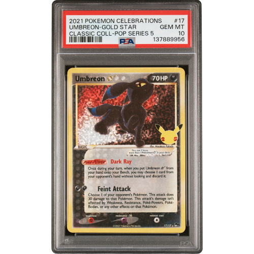 Pokémon Celebrations Umbreon Gold Star 17/17 Reverse Holo PSA 10 Gem Mint