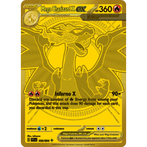 Mega Charizard X ex (130/094) + Charizard X ex & Evo Stages [ME02: Phantasmal Flames]